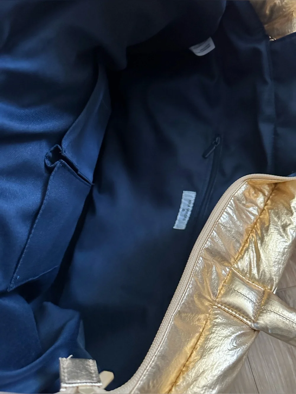 Kika Vargas x Target Metallic Puffer Tote with Mini Bag